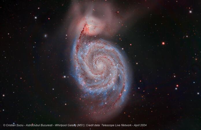Dancing Galaxies M51a (Whirlpool Galaxy) & M51b 