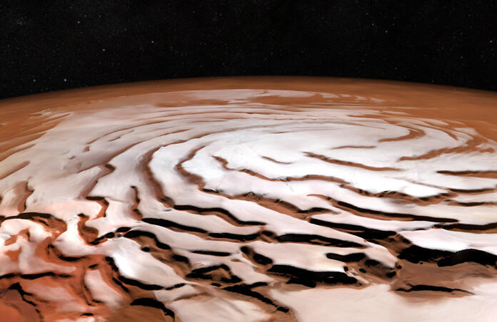 Polar Ice Caps Mars