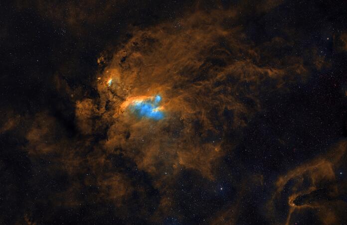 IC4628 Prawn Nebulae in SHO 