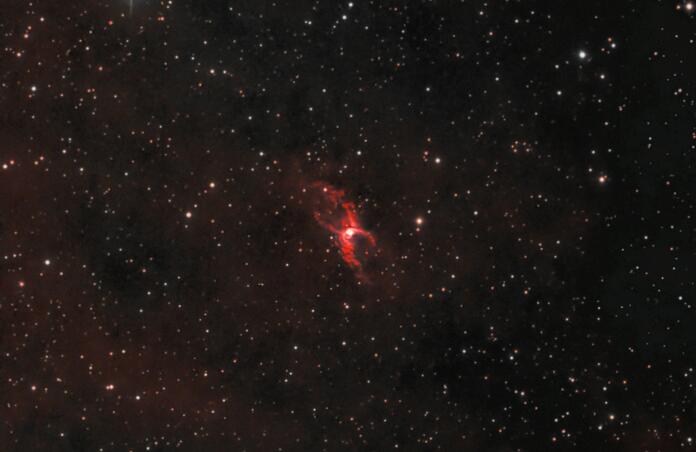 The Red Spider Nebula (NGC 6537) is a planetary nebula located in Sagittarius.