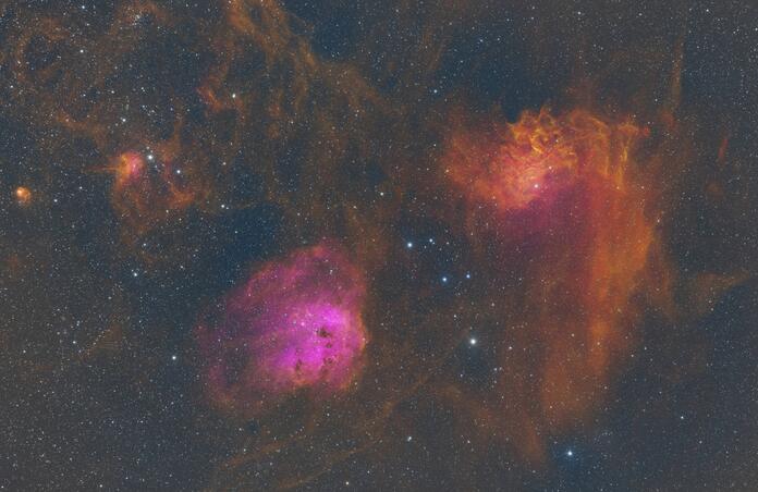 the flaming star nebula in auriga