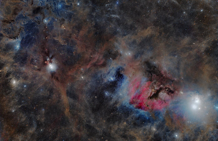 Nebulae and dust in Perseus