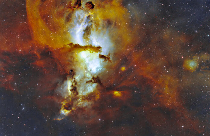 🗽 NGC 3576 - The Statue of Liberty Nebula 🗽
