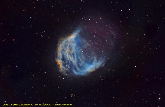 Abell21 (Medusa Planetary Nebula) in the constellation of Gemini. Only recently discovered in 1955.