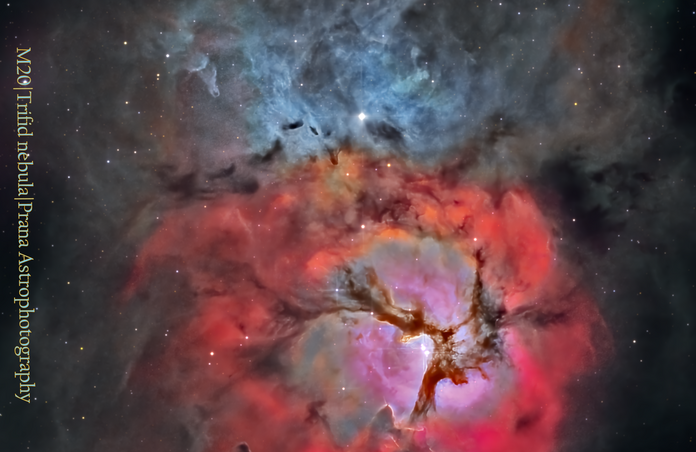 Trifid nebula (custom SHO + Green)