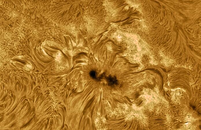 Double Sunspot captured by Mark Johnson