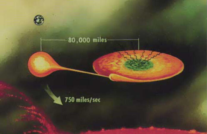 Artists depiction of system 4U 1820-30