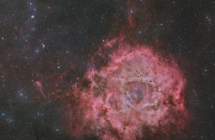 Rosette Nebula LRGB close crop