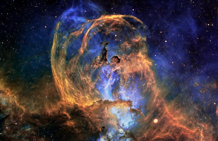 NGC 3576 Statue of Liberty nebula