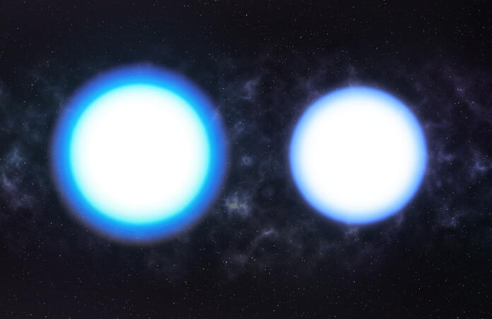 artists comparison of white dwarfs at different temperatures