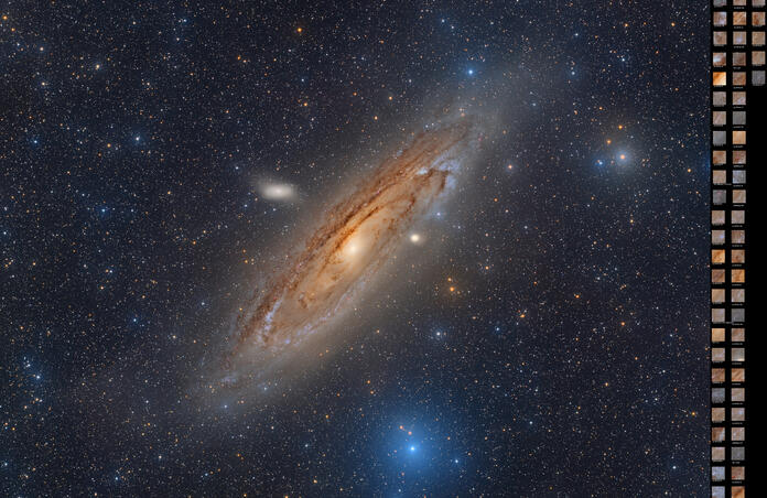 M31 Andromeda Galaxy with a collage of Supernova Remnant 