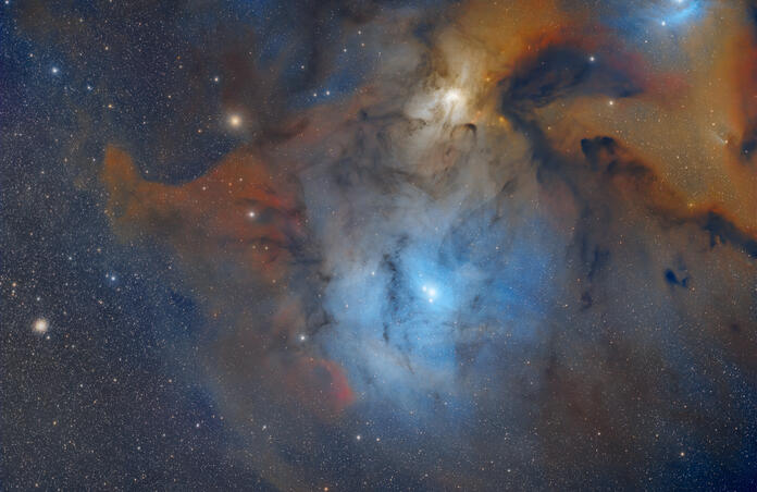 🌌 IC 4604 – The Blue Nebula of Rho Ophiuchi 🔥✨
