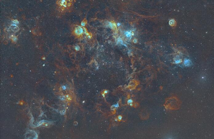 NGC 2004 and surrounding nebulae