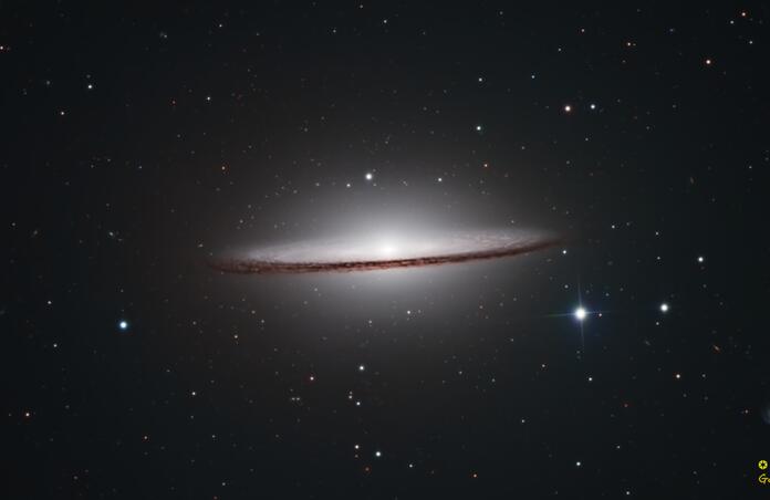 My first processed image! M104