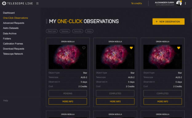 ONE-CLICK OBSERVATIONS
