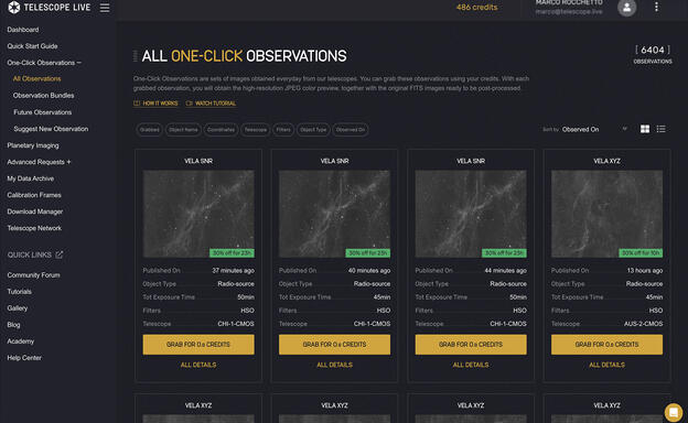 ONE-CLICK OBSERVATIONS 