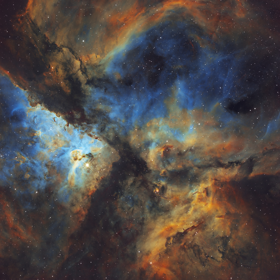 I made a 3d version of the JWST Carina Nebula image to be used as a live  wallpaper link to download in the comments  rspace