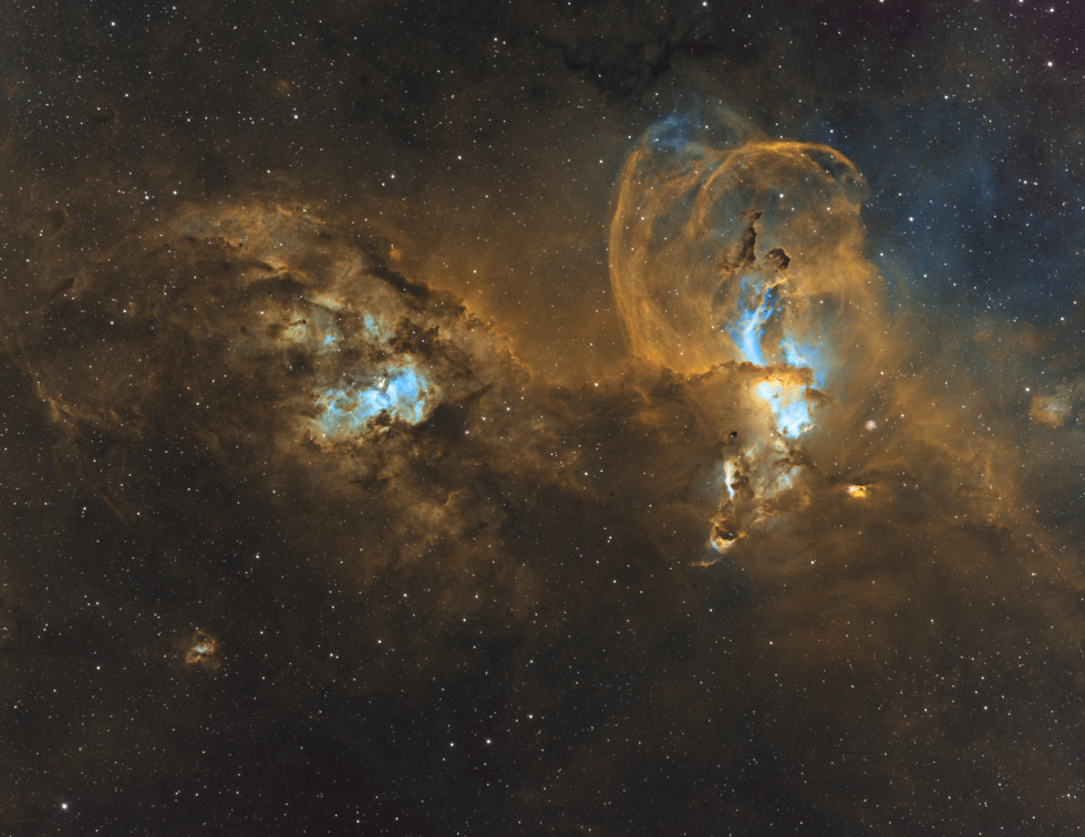 NGC3603 (left) and NGC3576 (right)