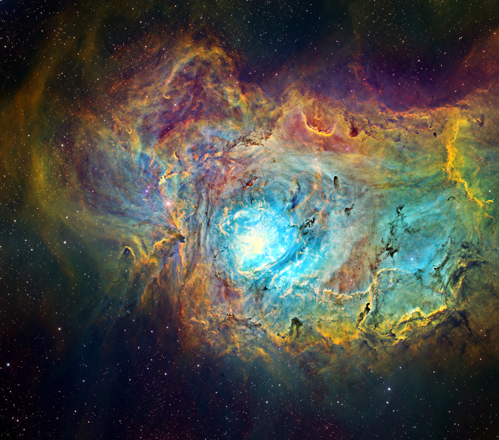 Lagoon Nebula in SHO | Telescope Live
