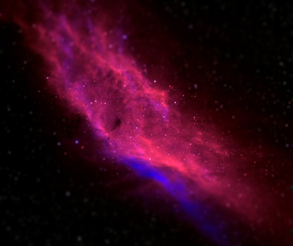 California Nebula, NGC 1499, With Tilt-Shift-Effect