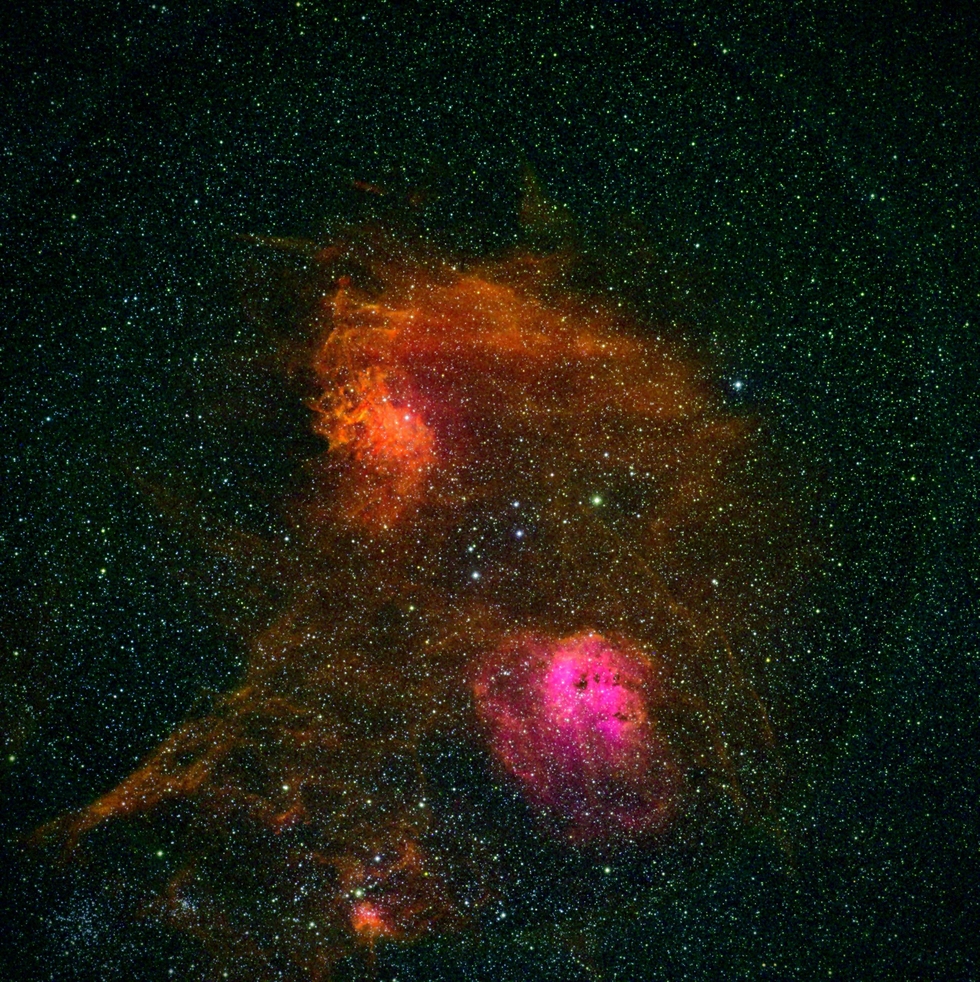 The Flaming Star Nebula (IC405) and IC410