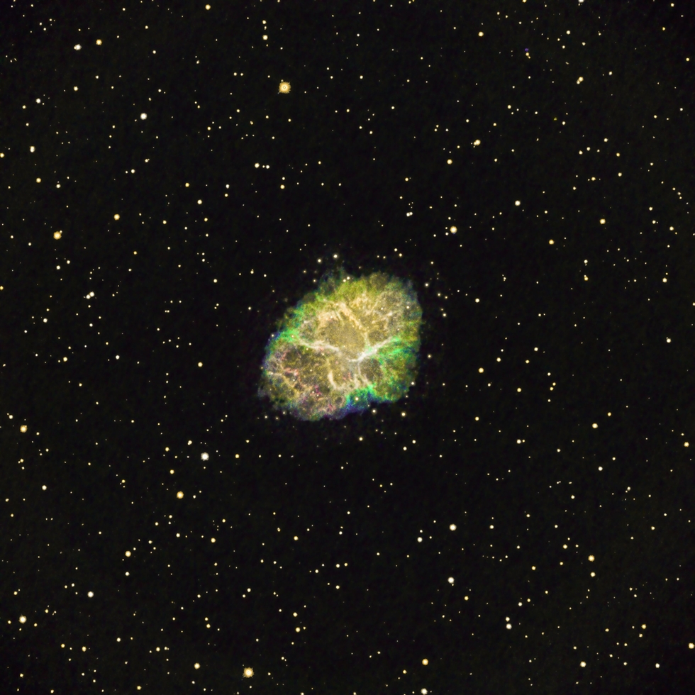 M1 Crab Nebula in SHO