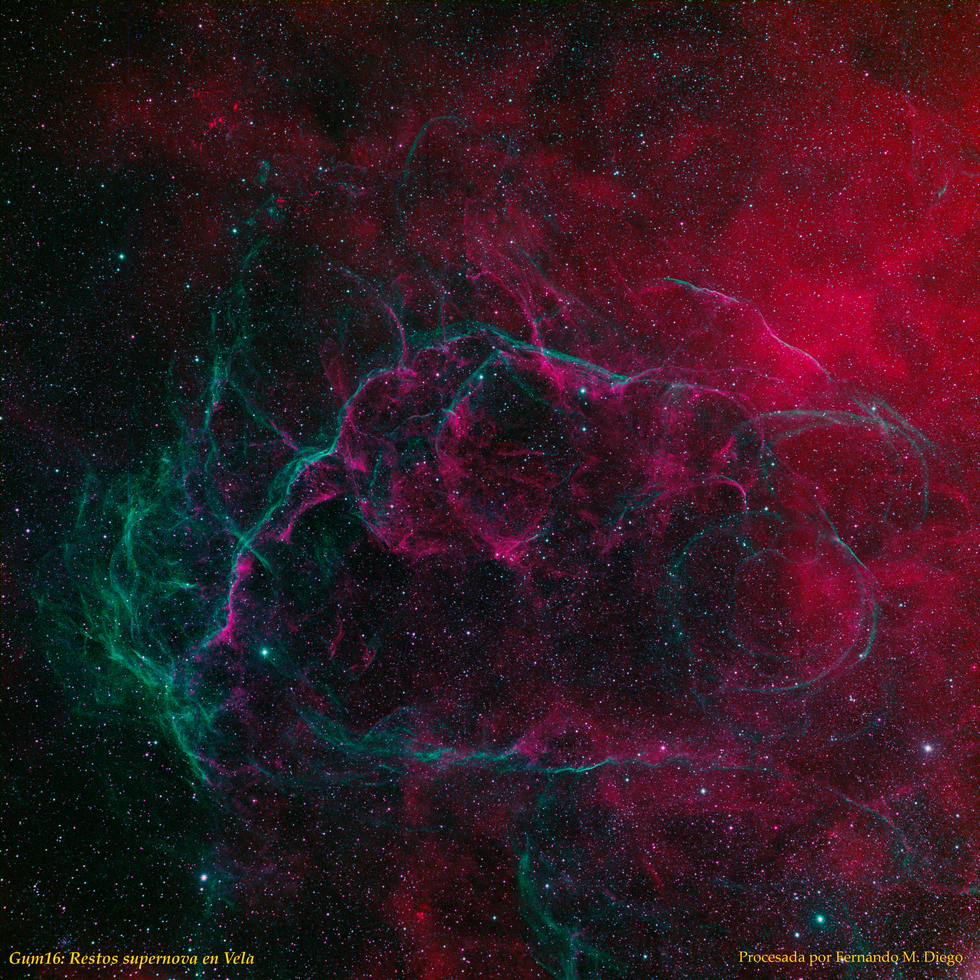 Gum16: Supernova remnant in Vela 