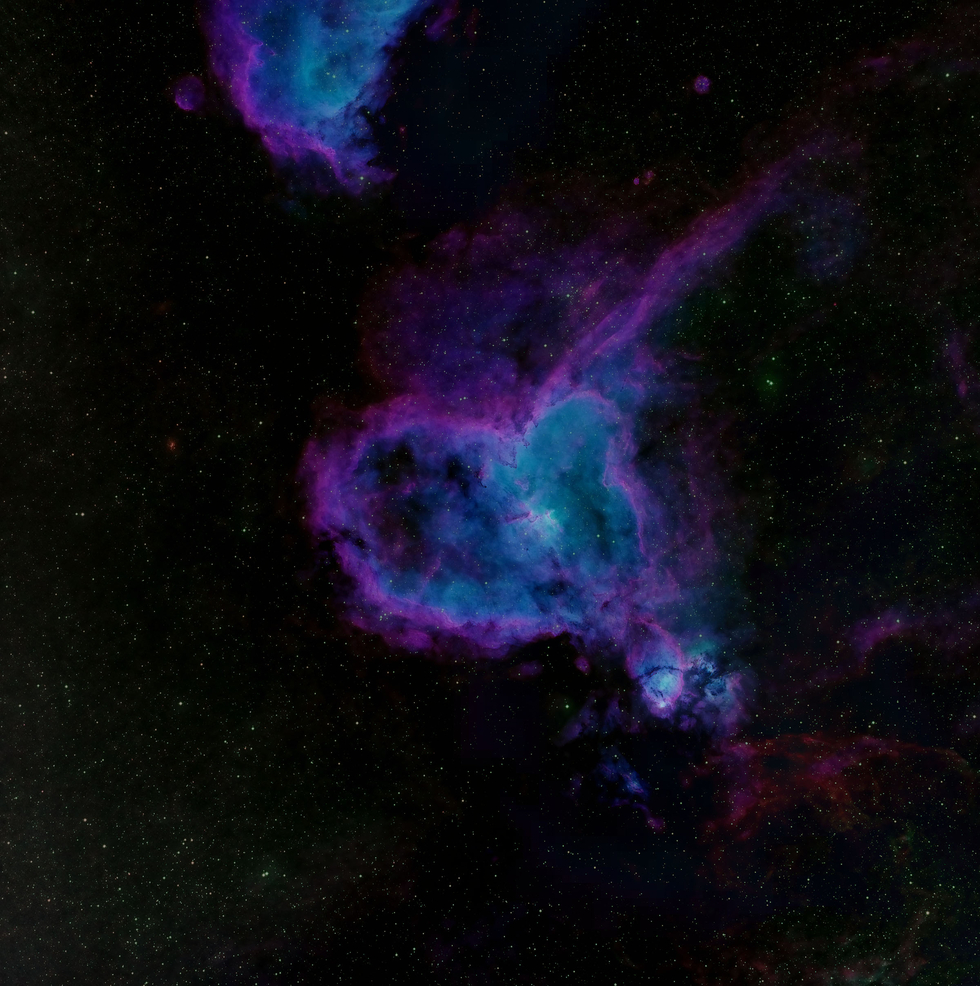 Heart Nebula in HOO