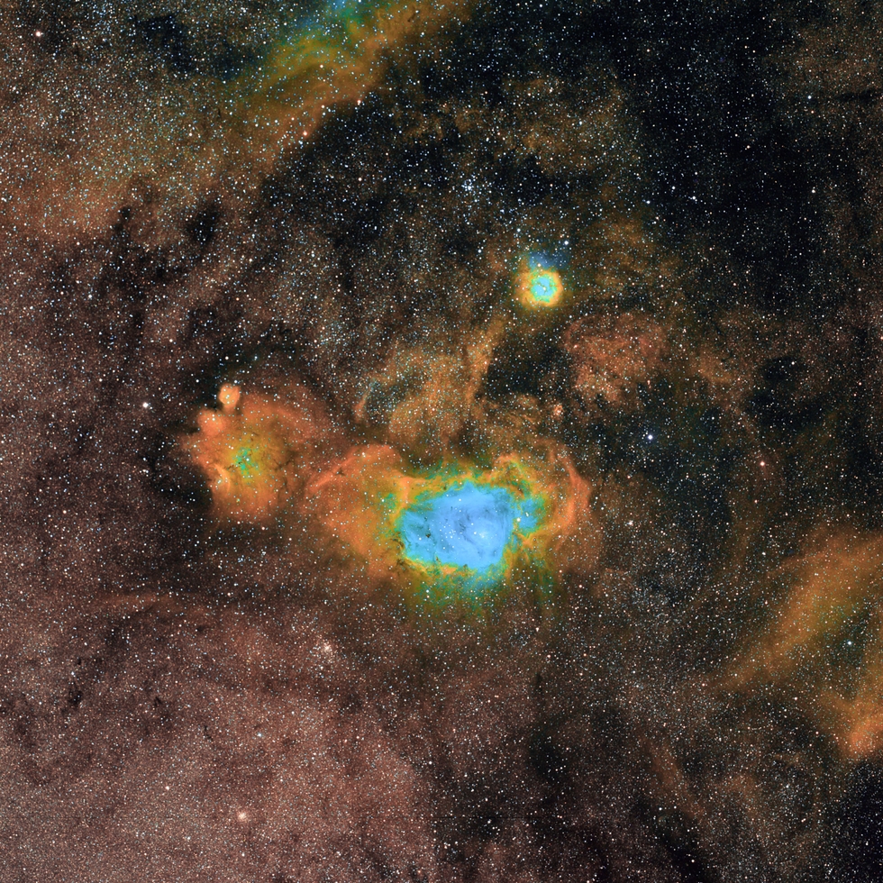 The Lagoon Nebula in SHO