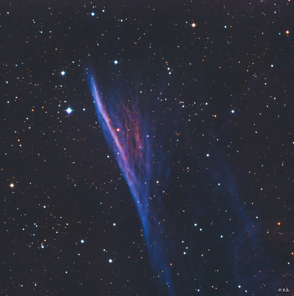 Pencil Nebula (RGB-Stars)