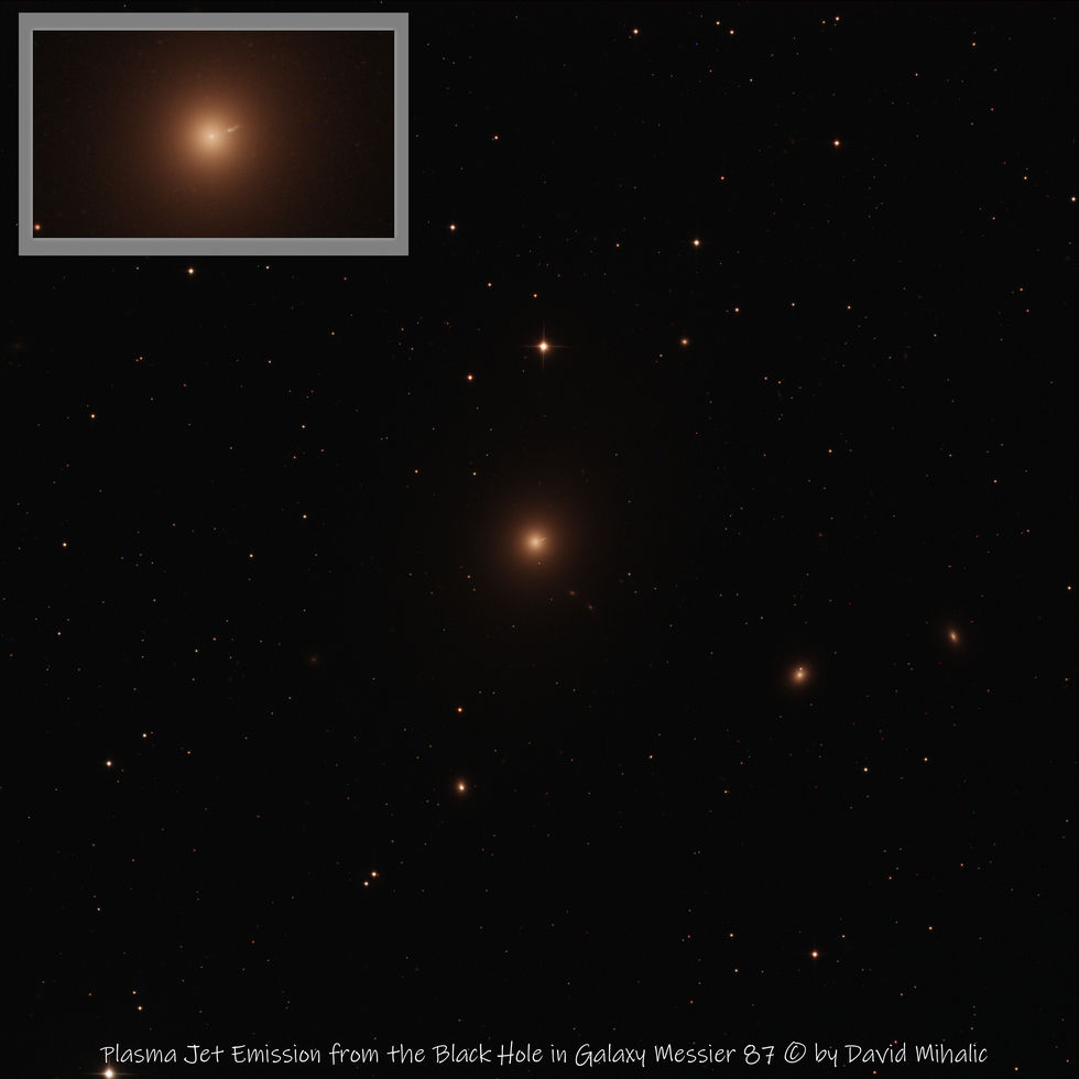 Messier 87 with Black Hole Plasma Jet
