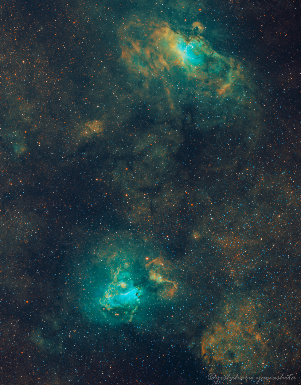 M16 and M17 - The Eagle and Omega Nebula