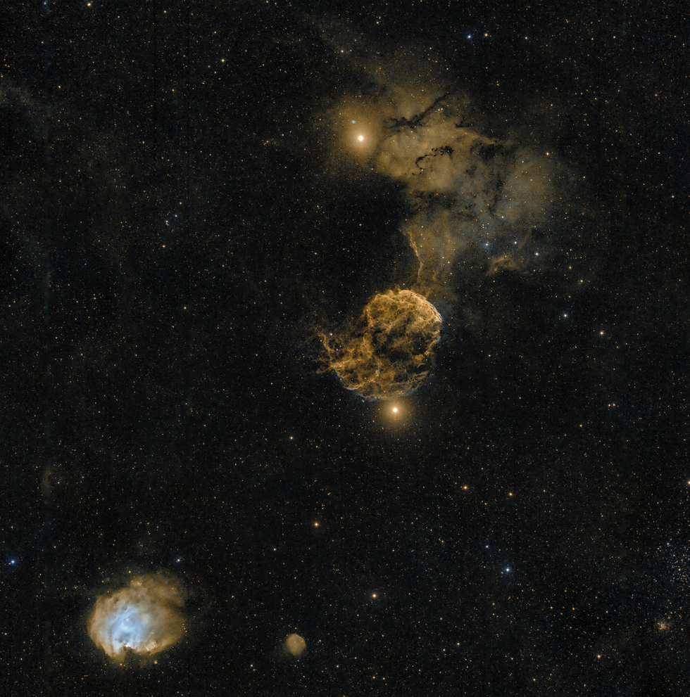 IC443 widefield image in SHO and HSO
