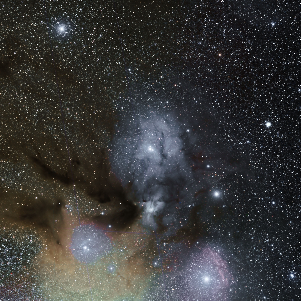 Rho Oph with M80, IC4603, 4, 5, 6 and Sh2-9