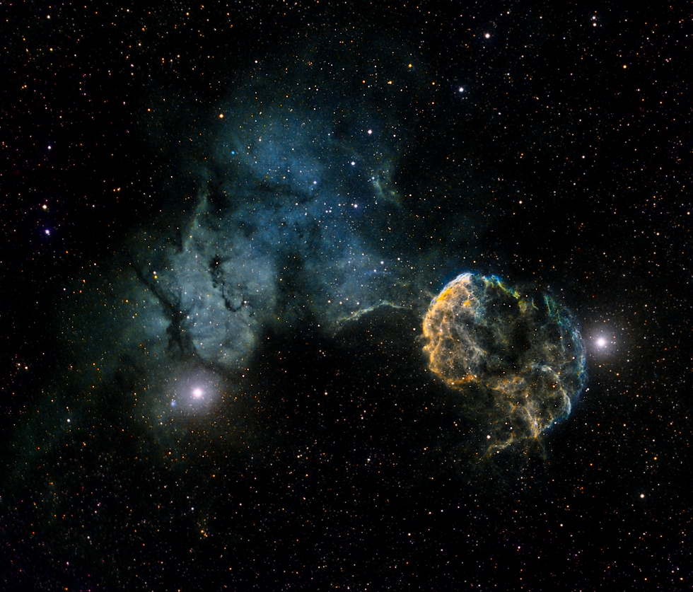 Jellyfish Nebula and S249 Nebula