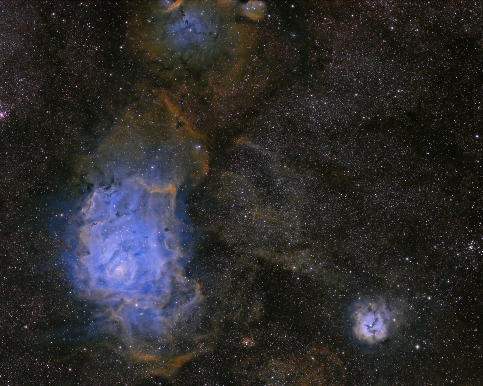 M8 M20 Lagoon and Trifid Nebulae