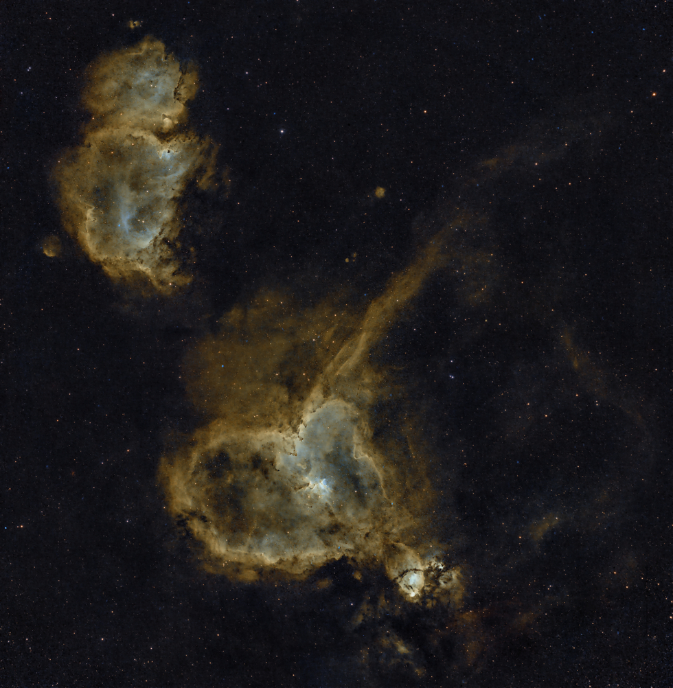 Heart & Soul Nebula in SHO and HSO