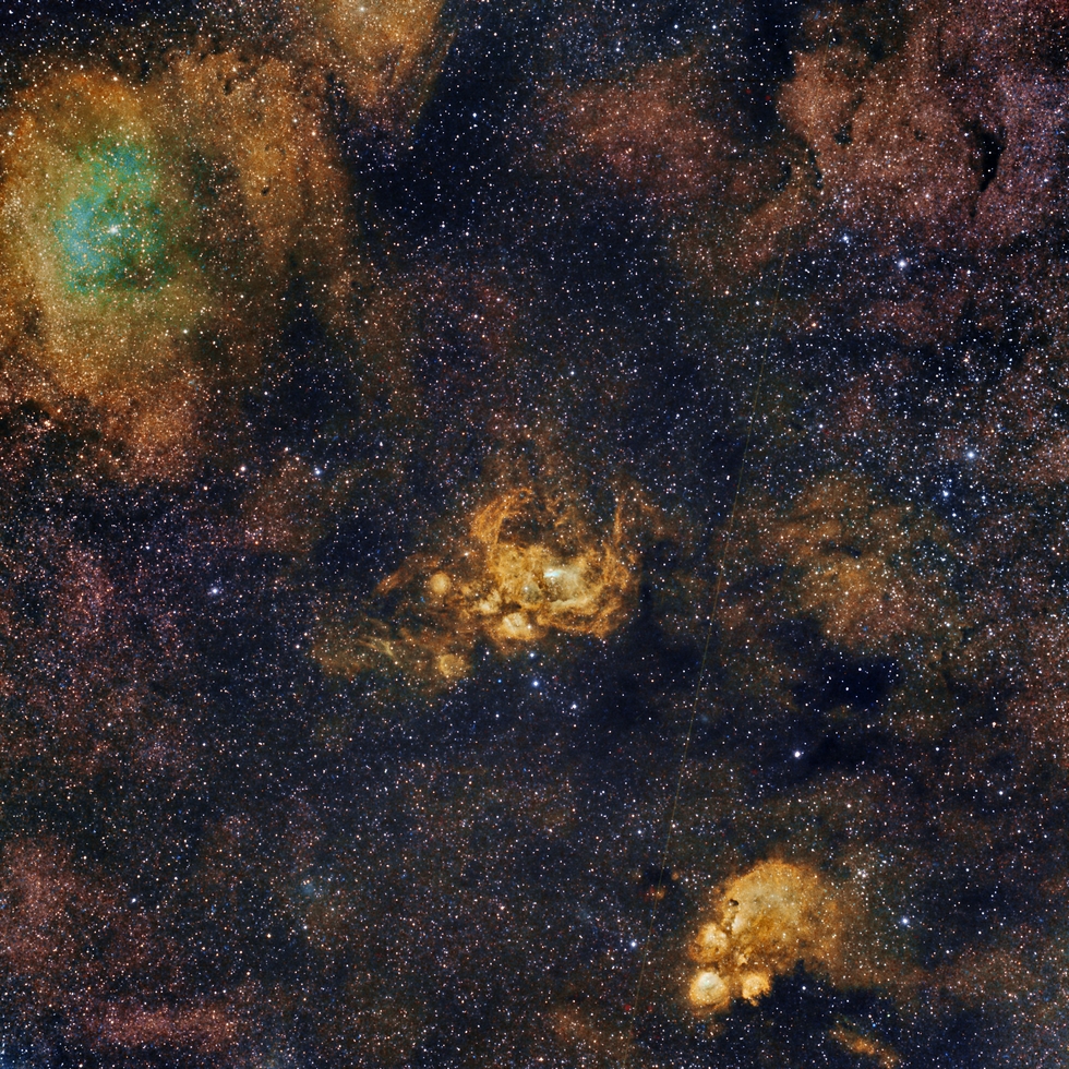 Lobster, Cat's Paw, and Sh2-12