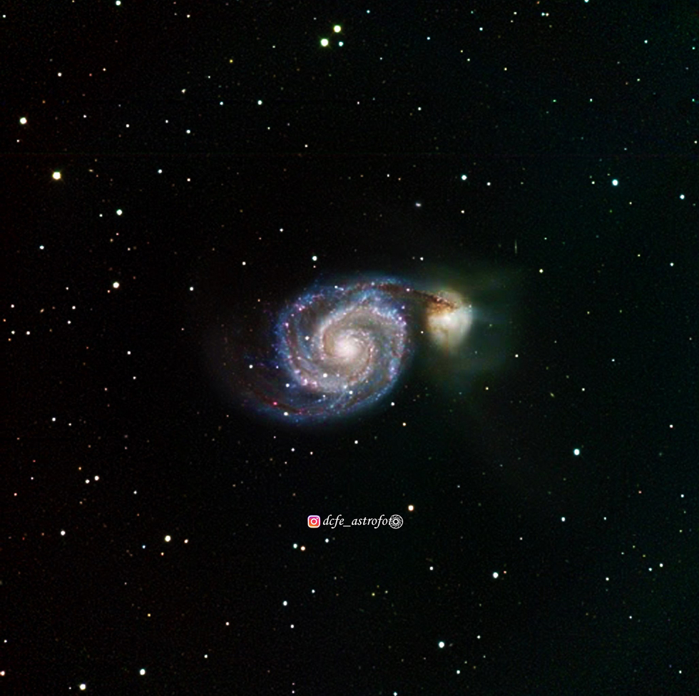 Whirlpool Galaxy (M51, NGC 5194), par de Galaxias.