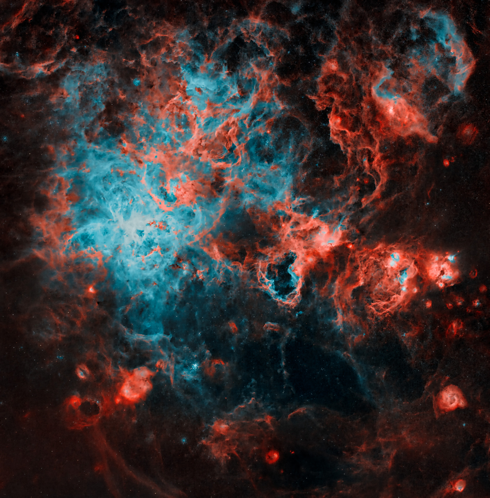 Tarantula Nebula in HOO and SHO