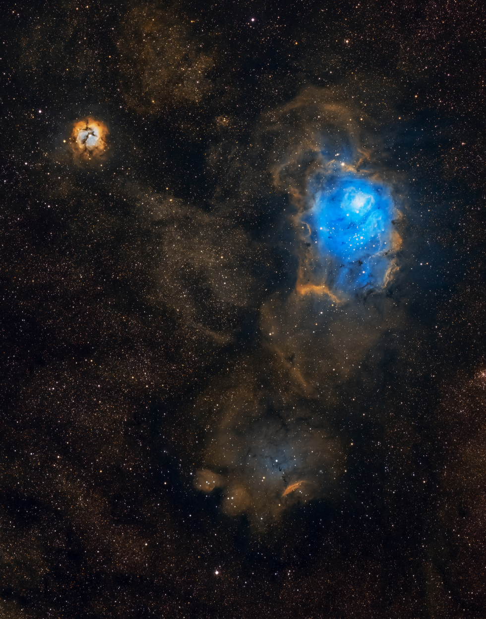 Trifid and Lagoon Nebula