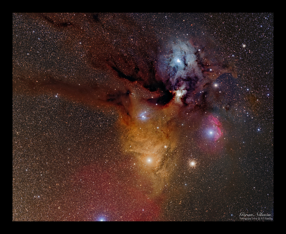 IC4603, IC4604 and IC4605 near Rho Ophiuchi
