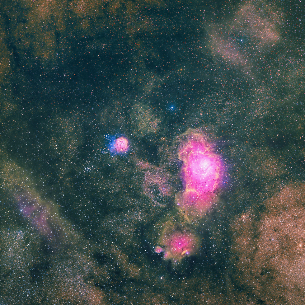 M8/20 Lagoon and trifid nebulae