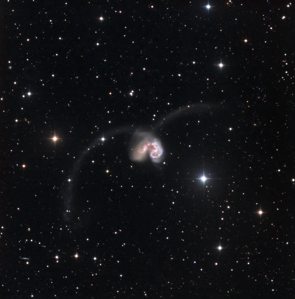 NGC 4038 Antennae Galaxies in Corvus.