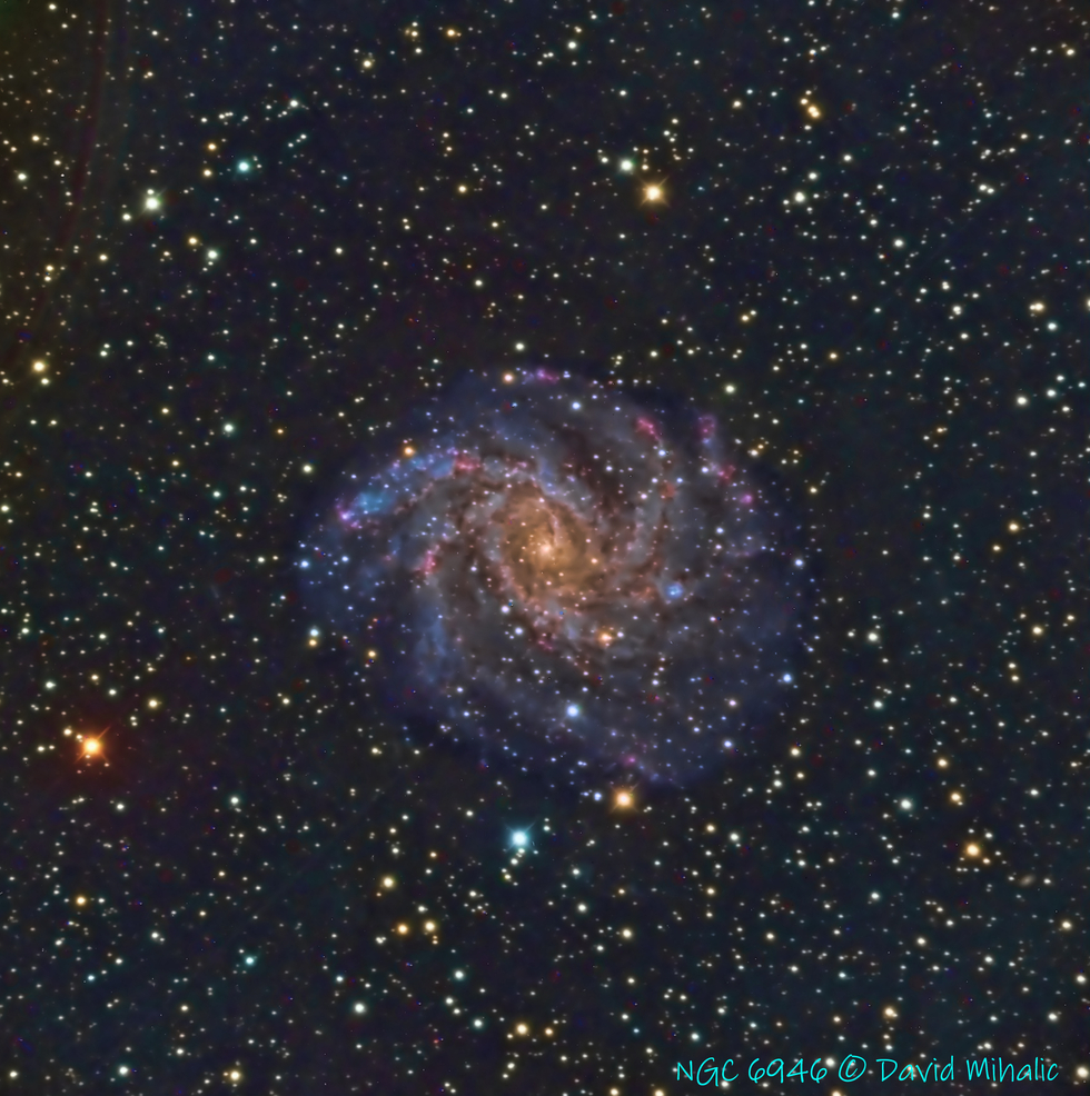 NGC 6946 - Spiral galaxy between Cepheus and Cygnus