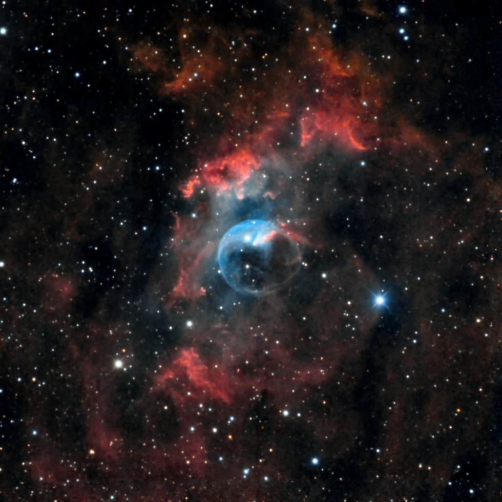 NGC 7635 The Bubble Nebula SHO/HOO Blend