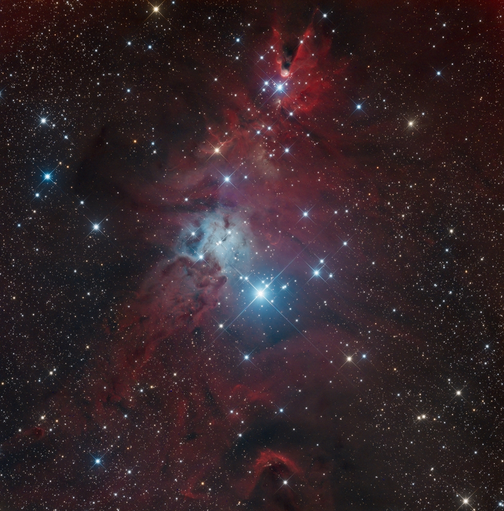 The Cone Nebula and Christmas Tree Cluster