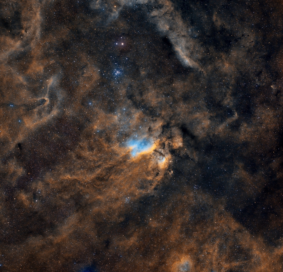 IC 4628 Prawn Nebula SHO Wide Field