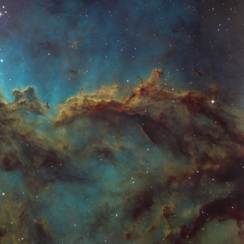 CHI-1 Version - NGC 6188 - The Rim Nebula - aka 'The Fighting Dragons of Ara'