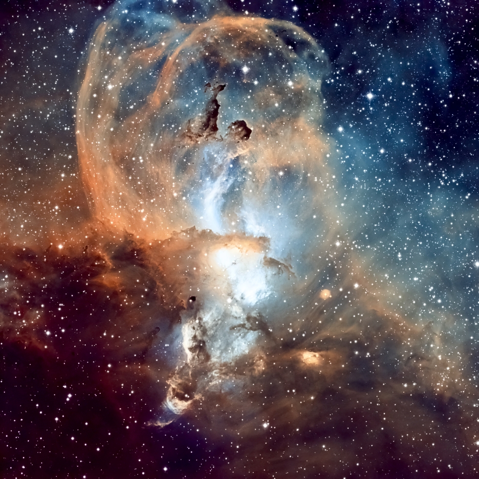 NGC 3576 The Statue of Liberty Nebula